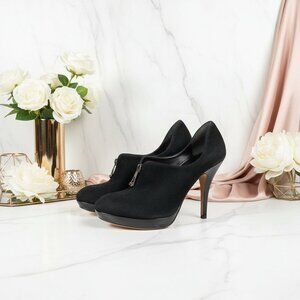 Suede!  Gorgeous Black Suede Via Spiga Heels - Sz 6